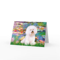 Bichon Frise 1 - Lilies 2 Card