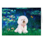 Bichon Frise 1 - Lilies #5 Greeting Card