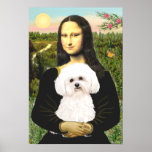 Bichon Frise 2R - Mona Lisa posters