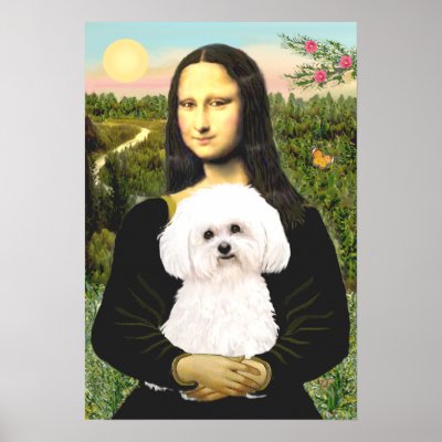 Bichon Frise 2R - Mona Lisa by masterpiecedogs