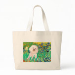 Bichon Frise 4  - Irises Canvas Bags