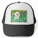 Bichon Frise 4  - Irises Hat