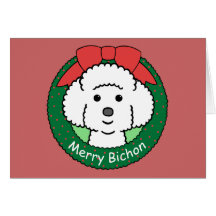 Bichon Frise Christmas Card