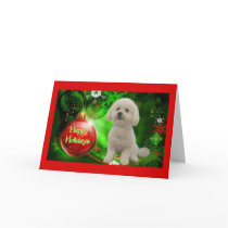 Bichon Frise Christmas Card Happy Holidays