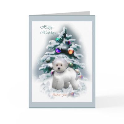 Bichon Frise Christmas Gifts Greeting Cards by DogsByDezign
