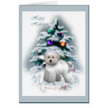 Bichon Frise Christmas Gifts Greeting Cards