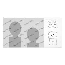 Bichon Frise, Cute Dog. Customized Photo Card