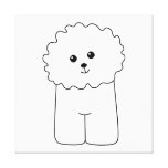 Bichon Frise, Cute Dog. Stretched Canvas Prints