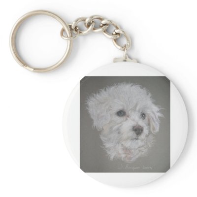 Bichon Frise Key Chain by jopetportraits