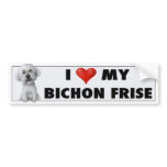 Bichon Frise Love Sticker bumper stickers
