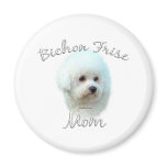 Bichon Frise Mom 2 Refrigerator Magnet