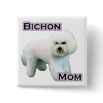 Bichon Frise Mum 4  - Button
