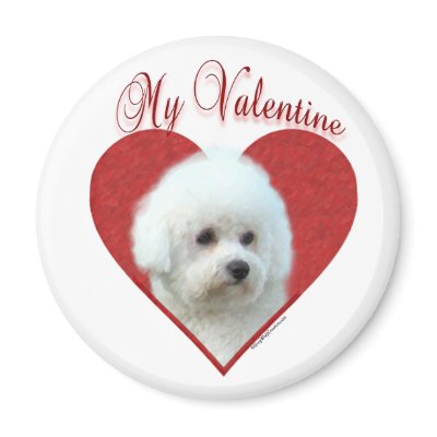 Bichon Frise My Valentine - Magnet by GreyWolfCreation