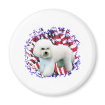 Bichon Frise Patriot Refrigerator Magnets