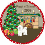Bichon Frise Puppy's First Christmas Ornament 2009 photo sculptures