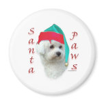 Bichon Frise Santa Paws Magnets
