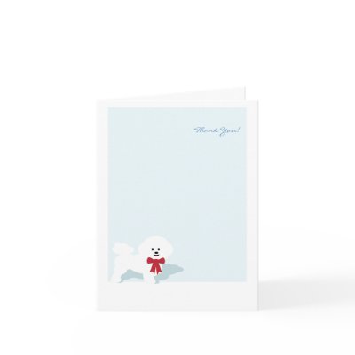 Bichon Frise Thank You Custom Notecard by AdoptTees