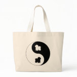 Bichon Frise Yin Yang Canvas Bags