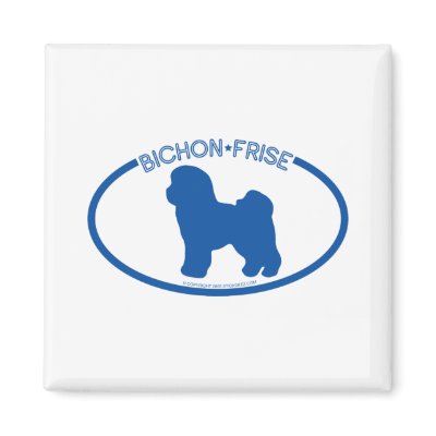 Bichon Silhouette Magnet by dogsilhouettes