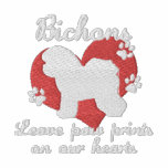 Bichons Leave Paw Prints Embroidered Hoody
