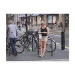 Bicycle a miniskirt postcard
