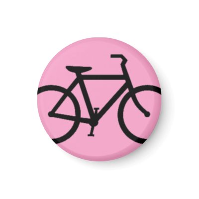 Bicycle: Black on Pink Refrigerator Magnets by sk2id3oo