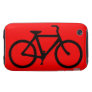 Bicycle: Black on Red Iphone 3 Tough Covers