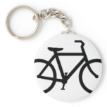 Bicycle: Black on White Key Chain