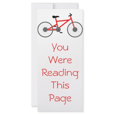 Bicycle Bookmark Template by superdumb