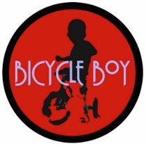 Bicycle Boy Sculpture Photo Cut Outs