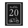 Bicycle Built For Two Table Numbers (Black) Post Cards