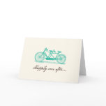 Bicycle Built For Two Wedding Card