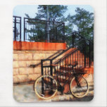 Bicycle by Train Station Mousepads