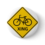 Bicycle Crossing Highway Sign Pins