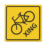 Bicycle Crossing Highway Sign Magnet