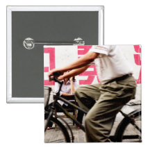 Bicycle Cycle Bicycling Cycling Beijing China Pinback Buttons