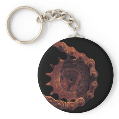 Bicycle Cycle Bicycling Cycling Chain Gear Key Chains by fotoshoppe