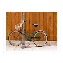 Bicycle Cycle Bicycling Cycling Fence Post Card