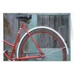 Bicycle Cycle Bicycling Cycling Old Wooden Shed Greeting Cards