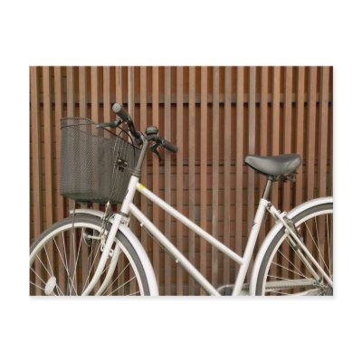 Bicycle Cycle Bicycling Cycling On Fence Post Cards