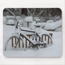 Bicycle Cycle Bicycling Cycling Waiting For Spring Mouse Pads