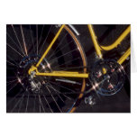 Bicycle Cycle Bicycling Cycling Yellow Bike Frame Cards