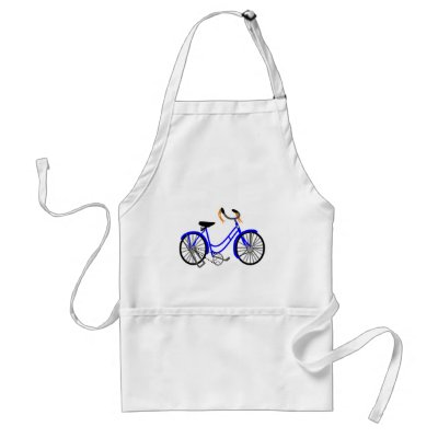 Bicycle Drawing, 1950's Style Aprons by gailg1957