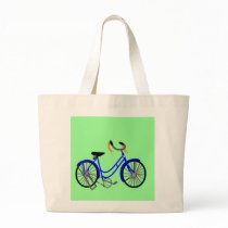 Bicycle Drawing, 1950's Style Canvas Bags