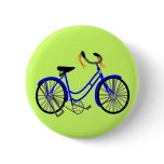 Bicycle Drawing, 1950's Style Pinback Buttons