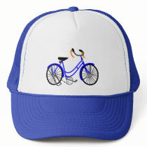 Bicycle Drawing, 1950's Style Trucker Hats