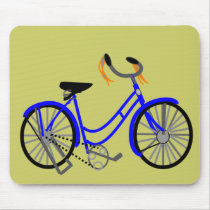 Bicycle Drawing, 1950's Style Mouse Mats