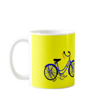 Bicycle Drawing, 1950's Style Coffee Mug