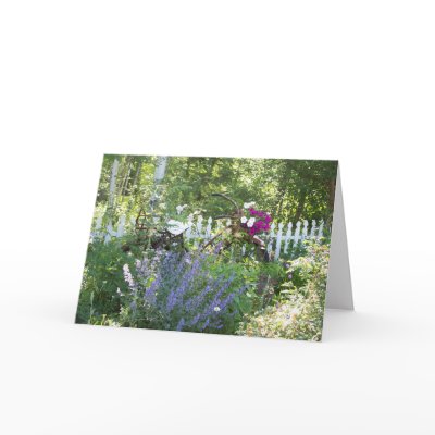 Bicycle Garden Card by Poetlady