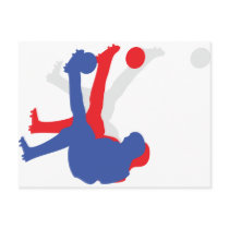 bicycle kick icon postcards